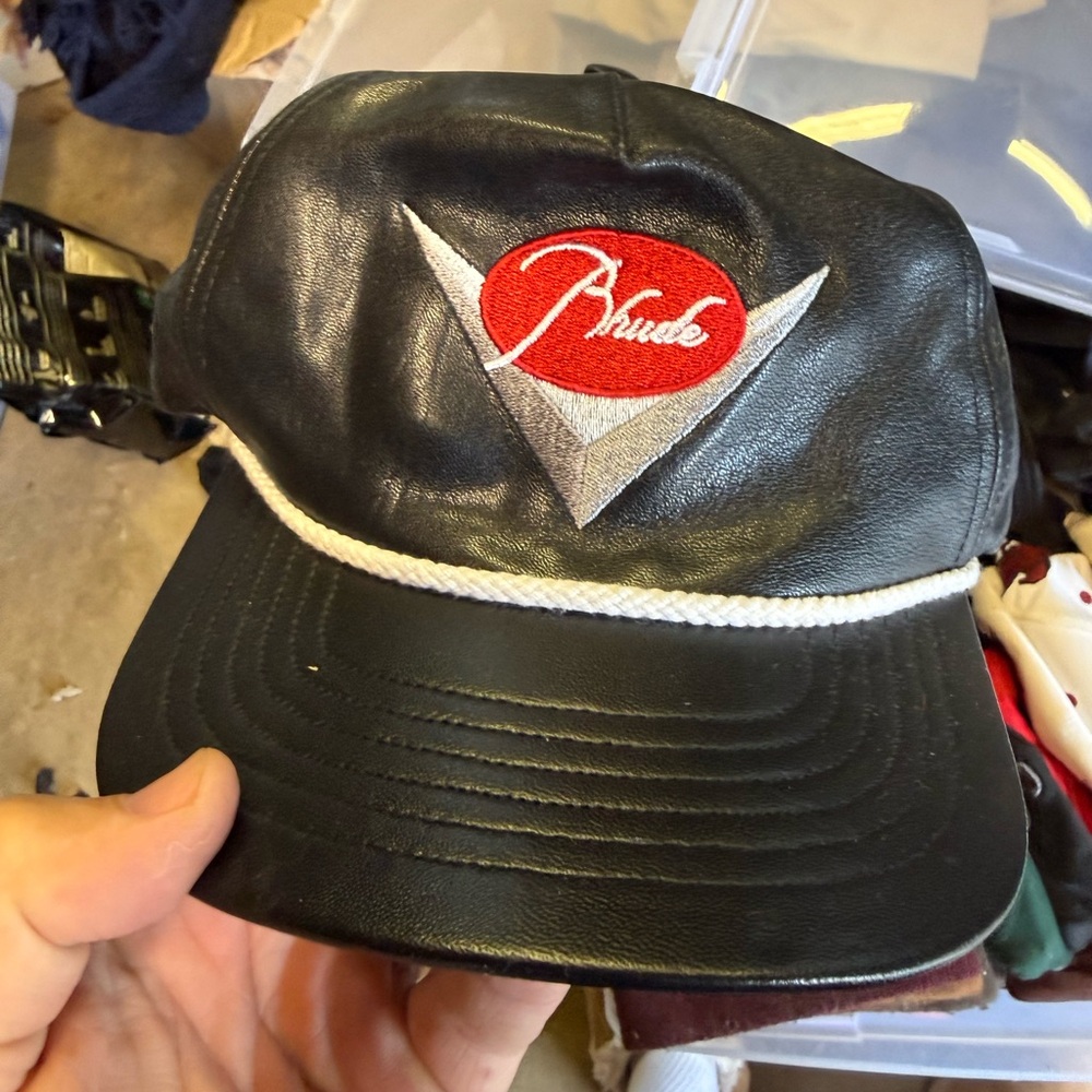 RHUDE leather snapback